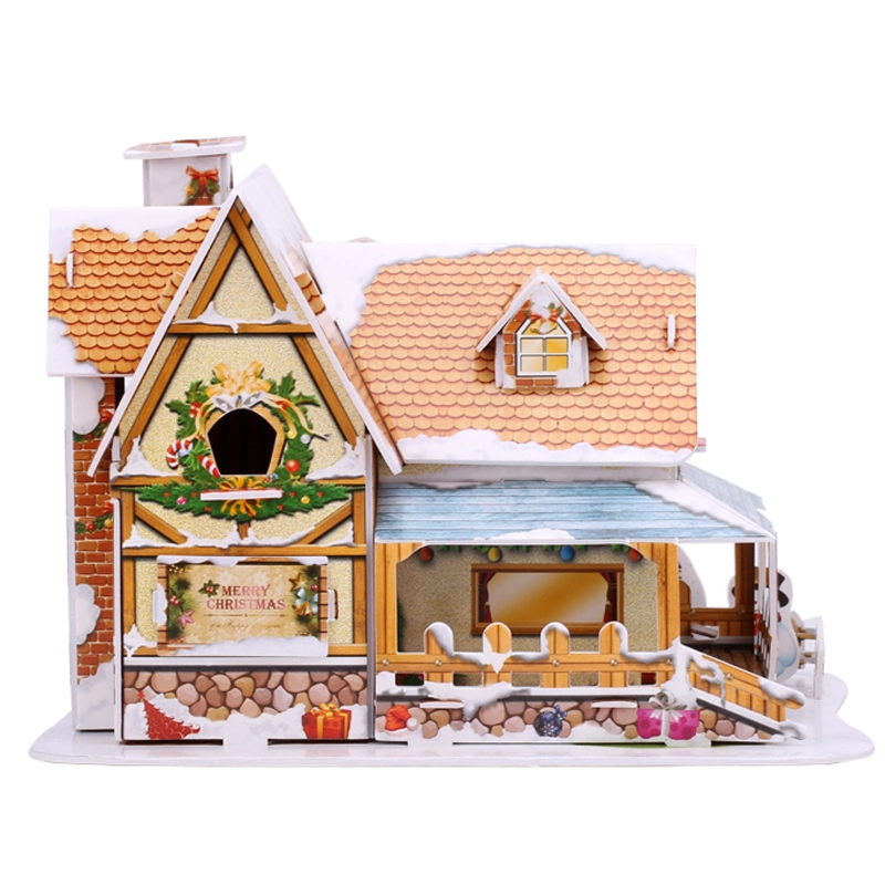 Hot Sales Xmas 3D Puzzle Famous Architecture Building Magic Rompecabezas 3D Toys Merry Christmas Gifts for Children