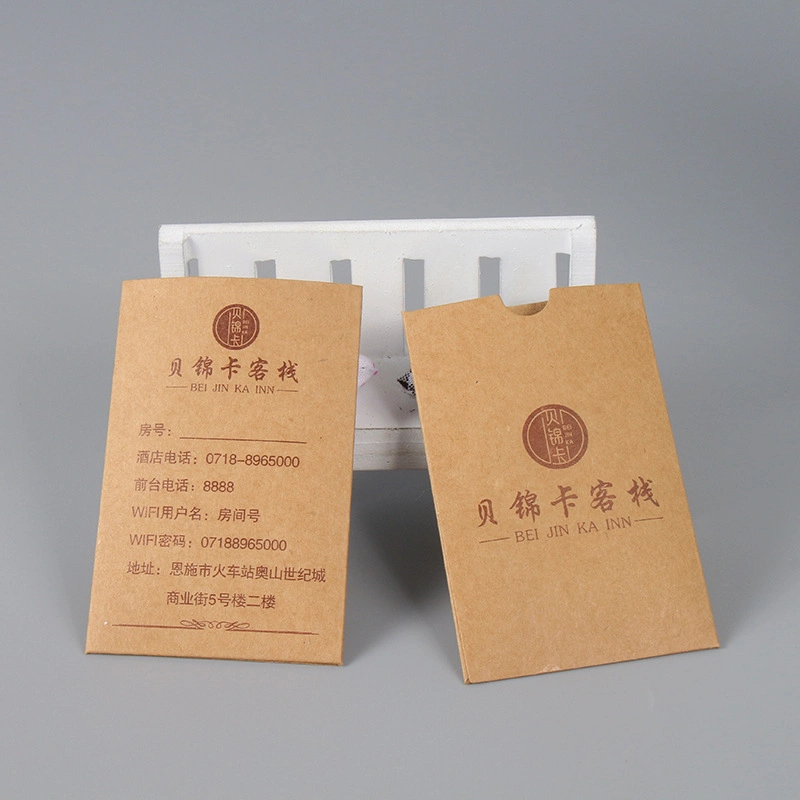 Hotel & Motel Key Card Packaging Envelopes/Sleeve Paper Cards with Cmyk Printing