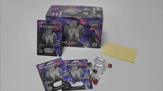 Großhandel Rhino Pillenverpackungspapierkarte mit Präsentationsbox