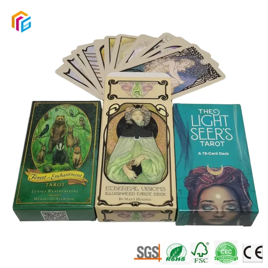 Beliebtes Produkt: Kundenspezifisches Brettspiel mit vergoldeten Kanten, Tarotkarten, Oracle-Deckkarten, Druck mit Verpackung